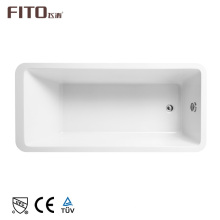 Cheap Price FITO Simple White Cover Freestanding Soaking Acrylic Bathtub